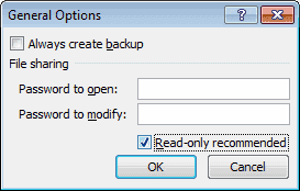 Open Read Only Excel 2013
